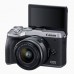 Canon EOS M6 Mark II (EF-M15-45mm f/3.5-6.3 IS STM) Mirrorless Camera (Silver)